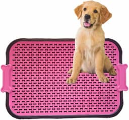 Sanitário Canino Xixi Dog Banheiro Pet Higiênico Original Para Cão e Gato 45x68 (ROSA)