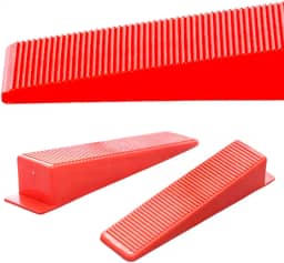 Kit 100 Cunhas Niveladoras para Porcelanato e Piso Cerâmico – Plástico Resistente, Alinhamento Preciso, Espessura 2x2,5