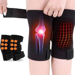 Par Joelheira Magnética Turmalina, Imã, Artrite, Artrose, AutoAquecimento, Articulaçao, Tratamento e Alivio De Dor, Usar Apenas em Repouso, Marca Starmega.