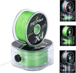 Linha De Pesca Multifilamento 300m/500m PE 4 Fios Linha Trançada X4 Verde Cinza 6lb 20lb 40lb 60lb 80lb
