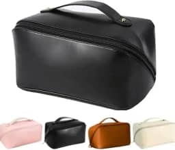 Bolsa Necessaire Feminina Organizador Maquiagem Viagem Blogueira cosméticos Bolsa Cosmética-Lene (Preto)