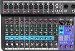 Mixer Mesa De Som V.edo A12 Bt 12 Canais Profissional Banda Igreja Evento