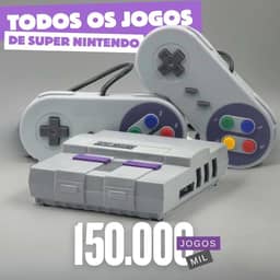 Game Retro Mini Super Nintendo + 150.000 mil Jogos + 2 Controles + todos os Jogos de Snes