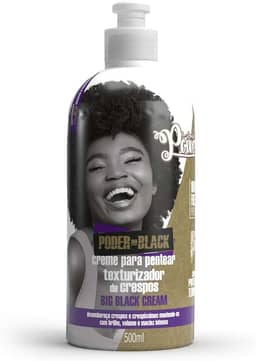 Creme para Pentear Big Black Cream Soul Power - Dá Brilho, Volume e Maciez para Crespos - 500ml