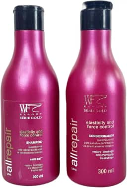 Kit Shampoo e Cond Hidratação para Cabelos Com Química e Progressiva Alisamento Relaxamento WF 600ml
