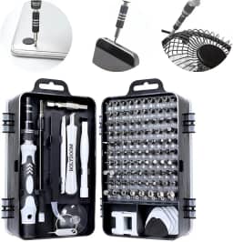 Kit Jogo Ferramentas 115 Chaves Precisão - Para Celular, Notebook, Tablet - Completo p/Assistência Técnica Profissional - Magnético, Durável, com Caixa - BOLYDOOM