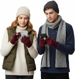 Luva de Frio Inverno Lã Touchscreen Forrada Quentinha Conforto e Durabilidade Ideal para Celular e Tablet Cores Sortidas: Rosa, Rosa Claro e Vinho