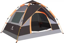 Extremus Barraca de acampamento, barracas familiares para acampamento, resistência à água, configuração rápida, barraca para 2 pessoas, cinza/preta, 1 porta