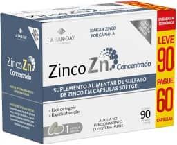 Zinco Concentrado (90 Cápsulas) - Auxilia no funcionamento do sistema imune, Contribui para a manutenção da estrutura óssea