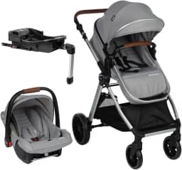 Travel System Infanti, Romanzo Trio, com Isofix, Cinza Granizo