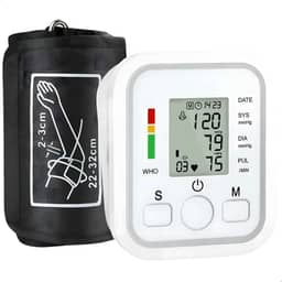 Medidor de Pressão Arterial Digital Automático de Braço com Voz em Português Portátil Detecta Hipertensão e Batimentos Irregulares PREMIUM