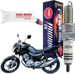 Vela Ignição de Iridium Cb 500 500x Cg Fan 150 160 Crf Nxr Bros 125 150 160 Xl 700 2003 a 2019 Ngk e Combo Graxa