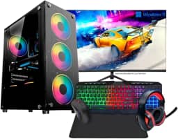 Computador Gamer Completo AMD Ryzen 7 5700G, Gráficos Radeon VEGA 8, 16GB DDR4, SSD 1TB, Fonte 500W, Monitor 23' 75Hz, Kit Gamer