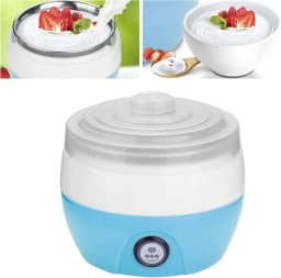 Máquina Automática De Iogurte, Recipiente Interno De Aço Inoxidável, Máquina De Fazer Iogurte, 1l, Máquina Elétrica Doméstica De Iogurte Congelado(azul)