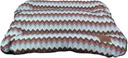 Caminha Pra Shitzu Cama Pra Cachorro Porte Medio Chevron Azul 70x50Cm