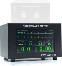 Medidor digital swr de alta potência de 200w com frequência de 1.8-54, display colorido ips de 4.3 cabeças, desligamento automático e recursos de ajuste fino