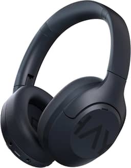 HAYLOU S30 Fones de Ouvido Bluetooth com Cancelamento de Ruído Ativo, Over-Ear Headphones Dobrável e Até 80 horas de bateria para Treino, Academia, Trabalho