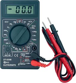 Multímetro Digital Portátil Profissional DT-830B com Bateria – Preto