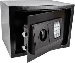 Cofre Eletrônico Digital, Em Aço, Para Armas Curtas e Munição, Tamanho Médio, 35x25x25cm LxPxA, Garantia 1 ano