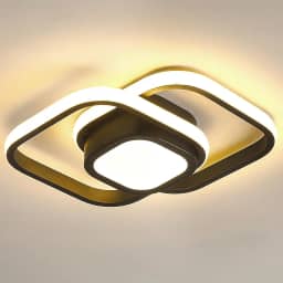 Luminaria Quarto Teto Luminaria TetoLumináRia LED Moderna Lustre Sala Jantar Luminaria LED Interior para Corredor Lavanderia Cozinha Sala Estar Banheiro,Luz Quente/Luz Neutra/Luz Fria,Preto