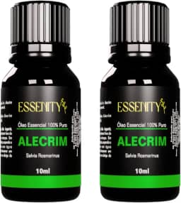 02 Unidades Óleo Essencial de Alecrim Premium 100% Puro - Estimula Concentração, Foco, Relaxamento e Bem-Estar, Ideal para Aromaterapia, Massagem e Difusores, Vegano e Cruelty-Free - 10ml ESSENITY