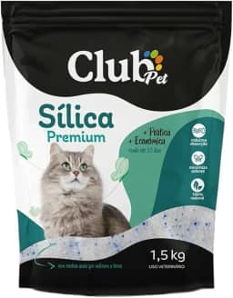 Areia Sanitária Sílica Premium Para Gatos Club Pet 1,5kg