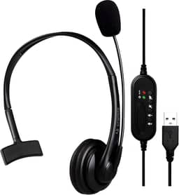 Headset Office FK731A USB Preto Fortrek
