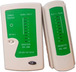 Testador Cabo De Rede Rj45 E Rj11 Teste Profissional para Ethernet Lan Fio de Telefone Com Capa