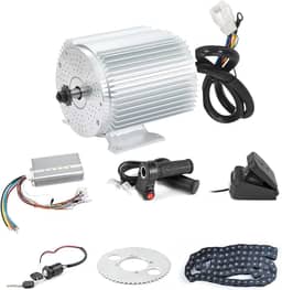 Kit de motor BLDC 72V 3000W sem escova com 24 controlador Mosfet 50A e acelerador para scooter elétrico E moto motor motocicleta kit de conversão de peças DIY (6 partes em 1 e motor com pé)