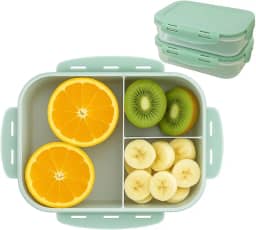 Pote Marmita Hermetico Com Divisorias Microondas Freezer 1 Litro Resistente