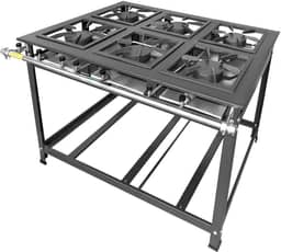 Fogão Industrial 6 Bocas Mr Fogões Tradicional Alta Pressão 30x30 P7