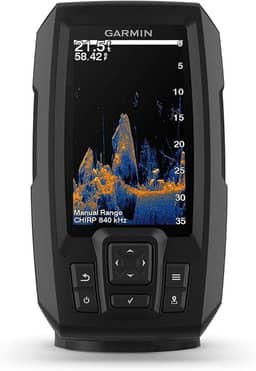 Garmin 010-02550-00 Striker Vivid 4cv, localizador de peixes e transdutor de sonar de 10 cm fácil de usar, paletas de cores vívidas de digitalização