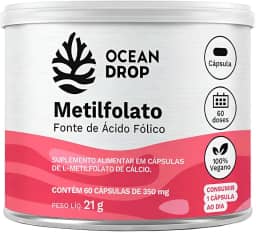 Metilfolato Vitamina B9 350 Mg 60 Caps - Ocean Drop