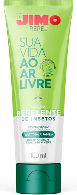 JIMO Repel Repelente IR3535 contra Mosquitos Dengue Febre Amarela Zika Creme Hidratante Fragrancia Suave Sem DEET e ICARIDINA 100ml