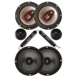 Par Alto Falante B3x60x 6 Polegadas Bravox 100 Rms + Par Alto Falante Kit 2 Vias 6 Polegadas Bravox Cs60bk 130 Rms Tnt Full Som Automotivo