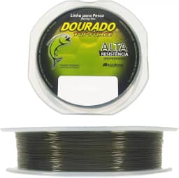 Linha Pesca Monofilamento Mazzaferro Dourado Top Force 300m 0.30mm Verde Oliva