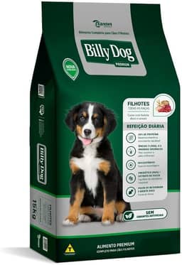 Ração Billy Dog Filhotes Refeição Diaria, Sabor Carne, 10,1Kg