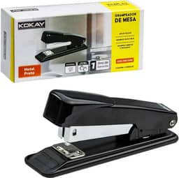 Grampeador de Mesa Metal 24/6 e 26/6 Até 25 Folhas, KOKAY