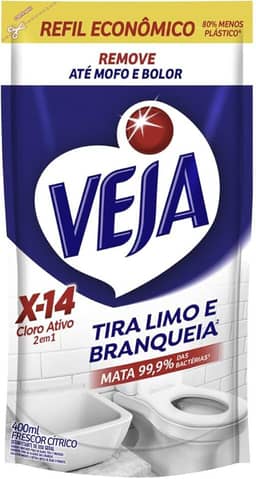 Tira Limo veja Banheiro X14 400ml Refil Econômico