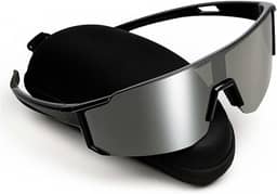 Óculos Ciclismo Corrida Esportivo Bike Mtb Protecao Uv Beach Prata