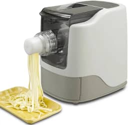 Máquina elétrica para fazer macarrão de espaguete doméstico pequeno para casa mini máquina de macarrão extrusora de macarrão 260 W utensílios de cozinha com 13 moldes de macarrão, economiza tempo e esforço e é amigável para iniciantes/1955