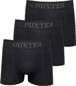 Kit 3 Cuecas Boxer Masculinas Microfibra Huxter Preto