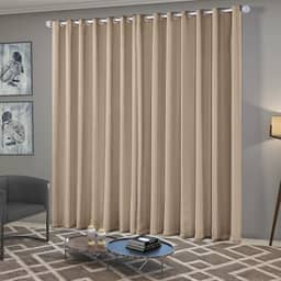 Cortina Blackout/Blecaute Quarto/Sala em Tecido 3,00m x 2,50m com Ilhós Cromado Solaris - Avelã