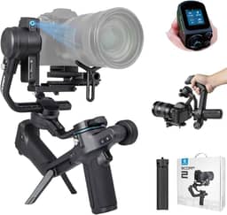 VEDO SCORP 2 Gimbal Stabilizer DSLR e câmera sem espelho, rastreamento de IA integrado, Gimbal de 3 eixos para Sony/Canon/Nikon/Fujifilm/Panasonic, tela sensível ao toque, fotografia vertical