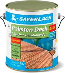 Polisten Deck Stain Impregnante Base Água Natural 3,6l Sayerlack