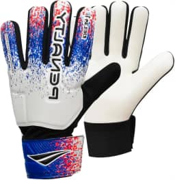 Luva de Goleiro Penalty Adulto Delta 1 Para Todos os Pisos Cor:Branco+Azul;Tamanho:10;Gênero:Unissex