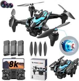 Mini Drones com Câmera, Drone com Motor Brushless e 3 Baterias, Mini Drones de Brinquedo para Iniciantes e Adolescentes