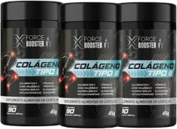 KIT Colágeno Tipo 2 com Ácido Hialurônico, Magnésio, MSM, Vitaminas D3, K2, Glucosamina e Condroitina, 270 Cápsulas de 500mg - 3 FRASCOS