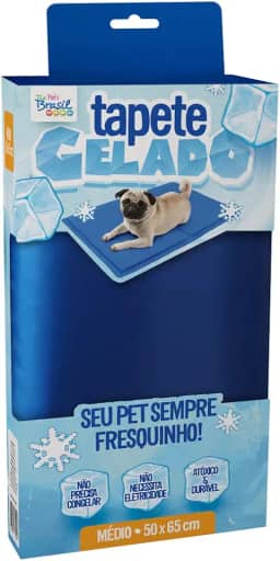 Tapete Gelado The Ice´S Pad Médio Azul 50x65cm The Pets Brasil para Cães