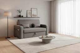 Sofá Cama Com Baú 2 Lugares 140cm Lady Day Retrátil Com Almofadas Veludo Premium Aconchegante (Cinza)